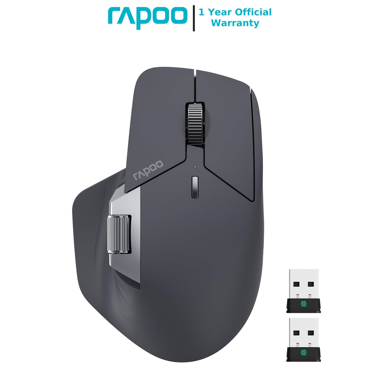 RAPOO MT760 PRO Wireless Mouse Black NearLink + Bluetooth 5.0 Multi-Device, 12K DPI, 2K Polling, Ergo for Work & Gaming, 11 Programmable Buttons 1 RAPOO MT760 PRO