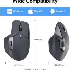 RAPOO MT760 PRO Wireless Mouse Black NearLink + Bluetooth 5.0 Multi-Device, 12K DPI, 2K Polling, Ergo for Work & Gaming, 11 Programmable Buttons 15 RAPOO MT760 PRO