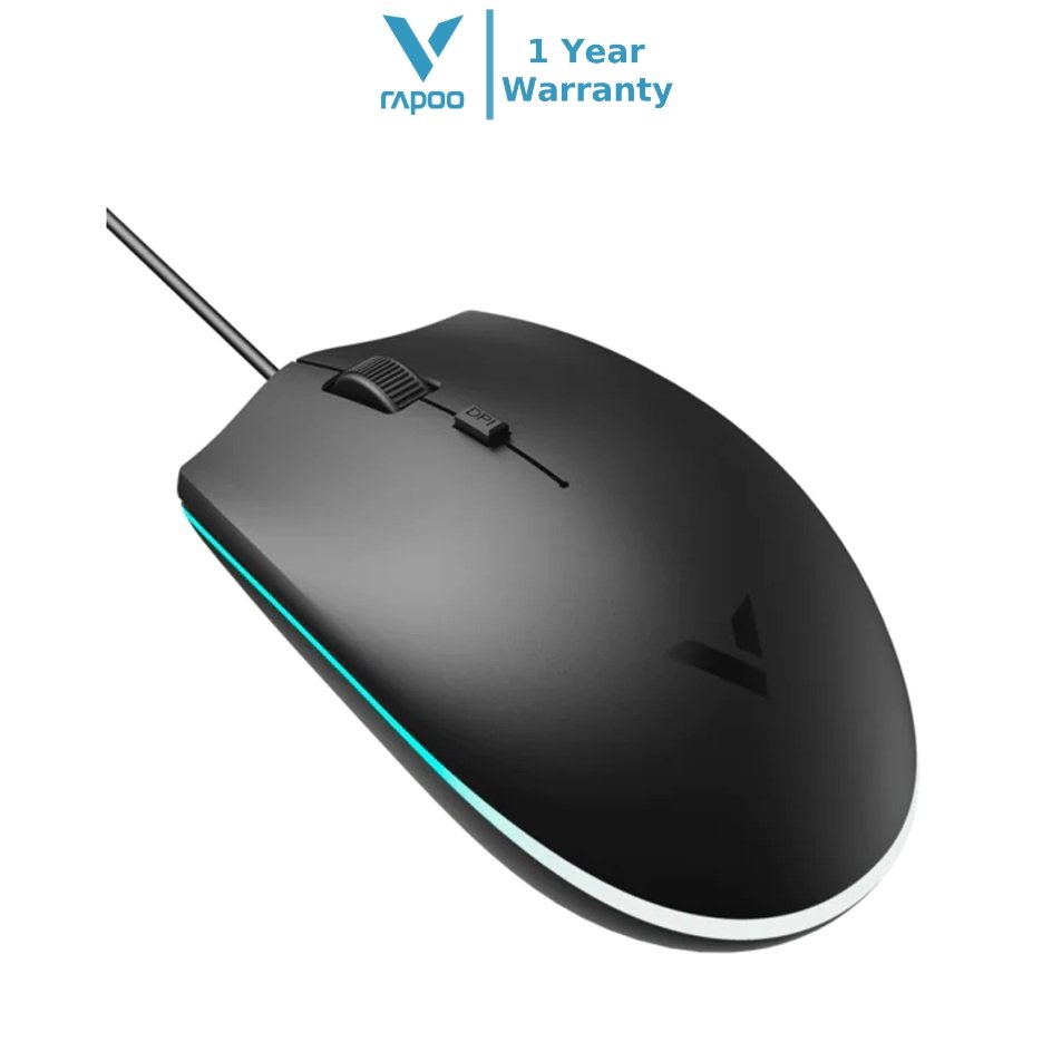 RAPOO V11S Optical Wired RGB Gaming 1600DPI Ergonomic Design 1 RAPOO V11S