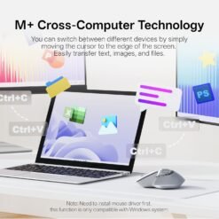 RAPOO MT760 PRO Wireless Mouse Light Grey NearLink + Bluetooth 5.0 Multi-Device, 12K DPI, 2K Polling, Ergo for Work & Gaming, 11 Programmable Buttons 10 RAPOO MT760 PRO Wireless Mouse Light Grey NearLink + Bluetooth 5.0 Multi-Device, 12K DPI, 2K Polling, Ergo for Work & Gaming, 11 Programmable Buttons - Image 3