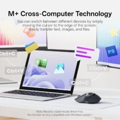 Alternative view of RAPOO MT760 PRO Wireless Mouse Black NearLink + Bluetooth 5.0 Multi-Device, 12K DPI, 2K Polling, Ergo for Work & Gaming, 11 Programmable Buttons