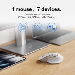 RAPOO MT760 PRO Wireless Mouse Light Grey NearLink + Bluetooth 5.0 Multi-Device, 12K DPI, 2K Polling, Ergo for Work & Gaming, 11 Programmable Buttons 9 RAPOO MT760 PRO Wireless Mouse Light Grey NearLink + Bluetooth 5.0 Multi-Device, 12K DPI, 2K Polling, Ergo for Work & Gaming, 11 Programmable Buttons - Image 2