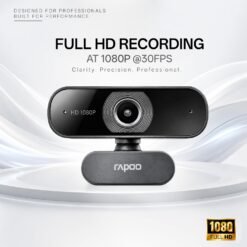Alternative view of RAPOO C260 USB Full HD Webcam 1080p 30hz with Noise Cancelling Microphone 360 Horizontal 95 Super Wide-Angle 2mp