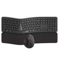 Alternative view of RAPOO 8810ME Multi-Mode Wireless Optical Combo Keyboard and Mouse Ergonomic Design Connect via Bluetooth 5.0, and 2.4 GHz