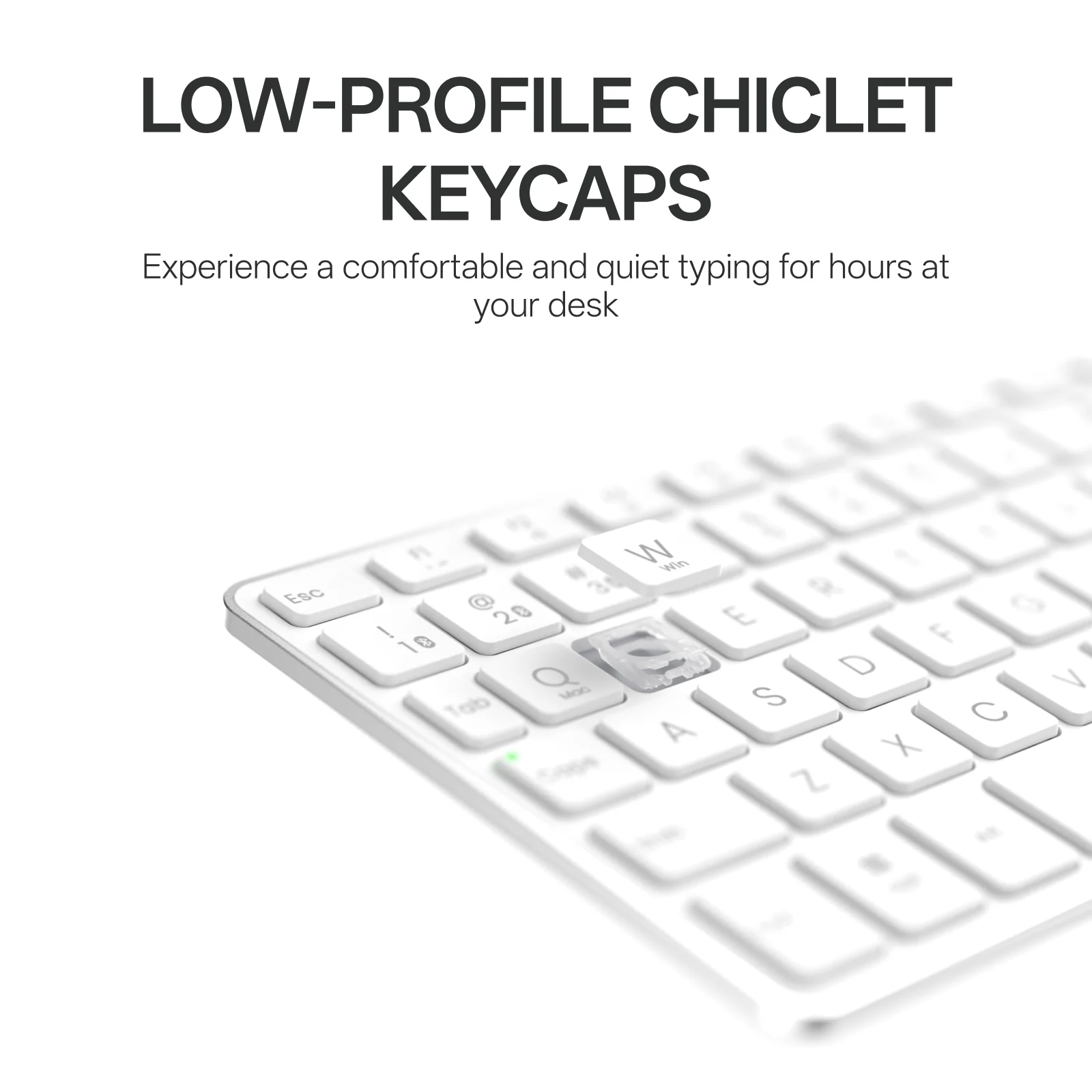 RAPOO E900T Mini Wireless Keyboard White with Touchpad Multi-Device HTPC Support Touch Gestures for Windows & Mac (Copy) 5 RAPOO E900T