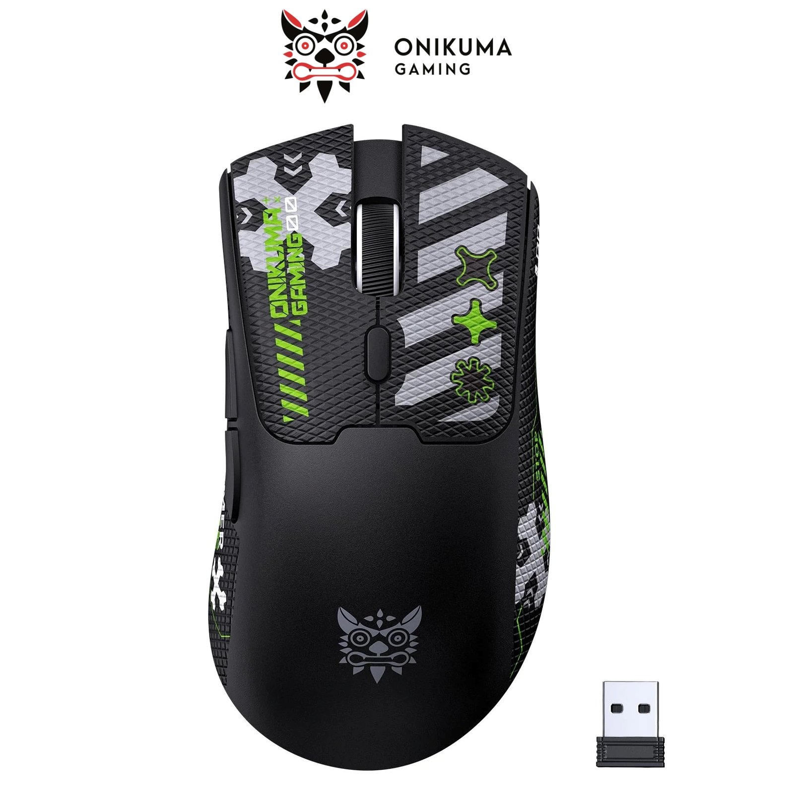 ONIKUMA DM01 Tri-Mode RGB Wireless Gaming Mouse Black with Stickers and 12,800 Dpi 1 ONIKUMA DM01