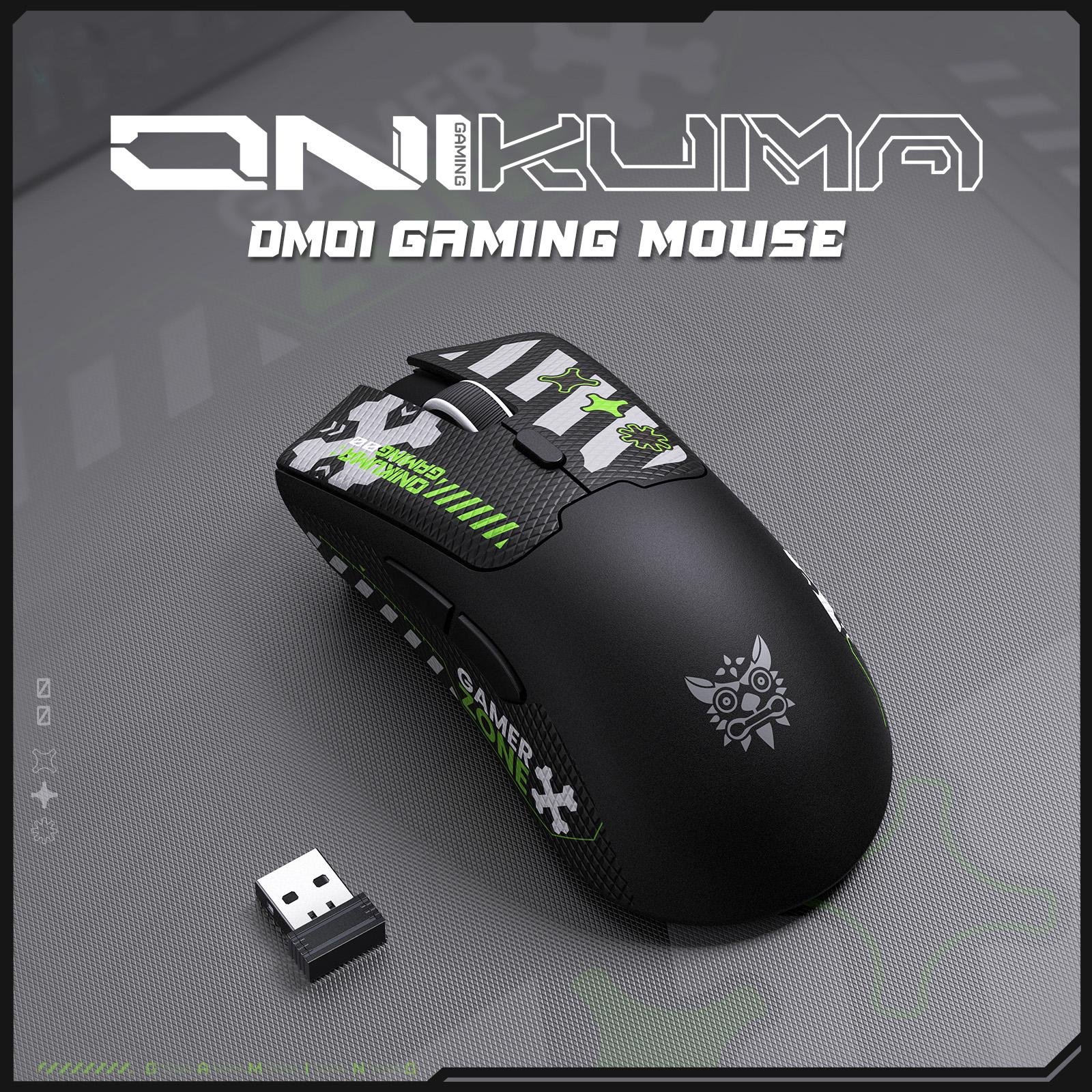 ONIKUMA DM01 Tri-Mode RGB Wireless Gaming Mouse Black with Stickers and 12,800 Dpi 6 ONIKUMA DM01 Tri-Mode RGB Wireless Gaming Mouse Black with Stickers and 12,800 Dpi - Image 6