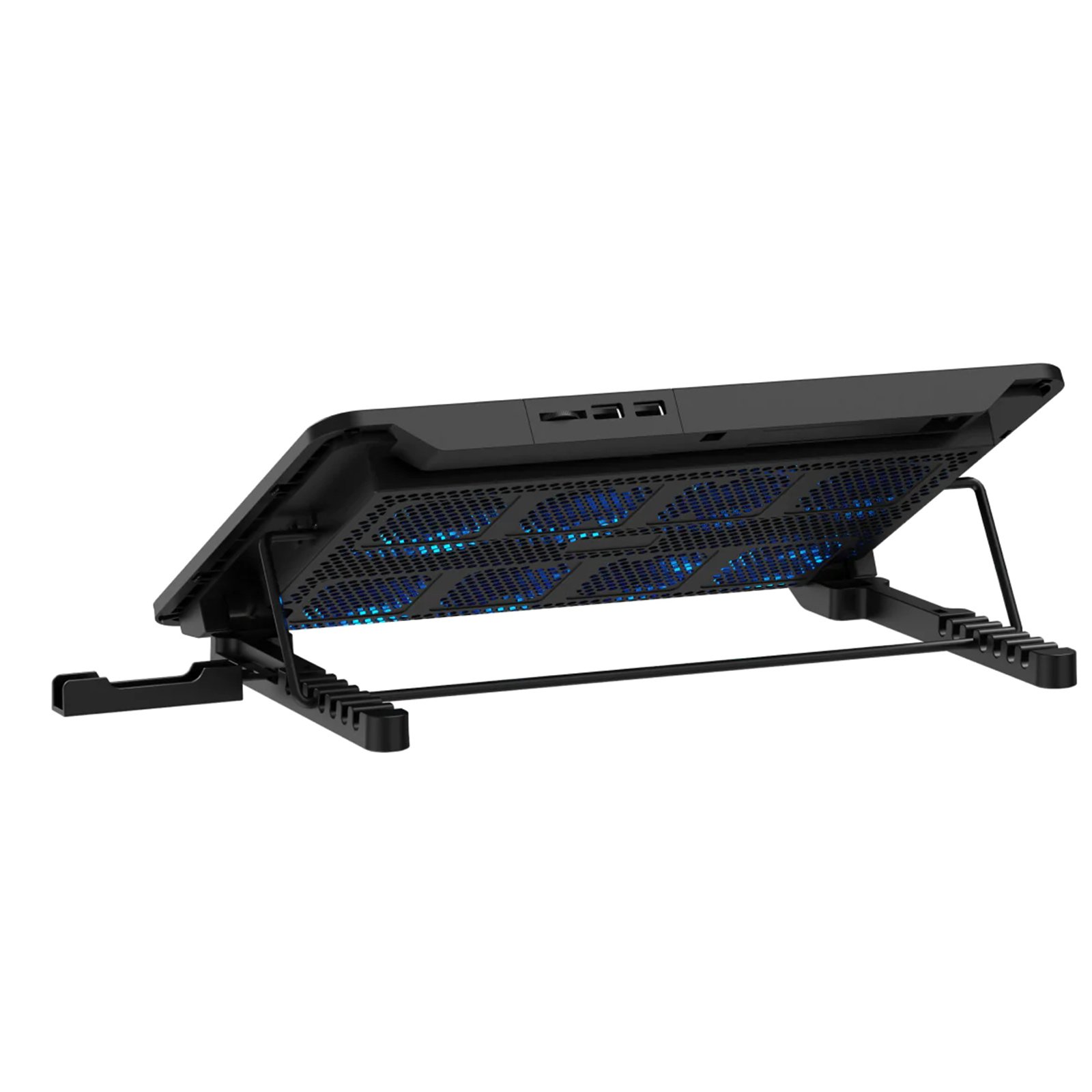 RAPOO CF300 Laptop 8 Fans Cooling Pad with 6-Level Adjustable Silent and Multi-Functional Phone Stand for Laptops up to 17 Inches Black 3 RAPOO CF300 Laptop 8 Fans Cooling Pad with 6-Level Adjustable Silent and Multi-Functional Phone Stand for Laptops up to 17 Inches Black - Image 3