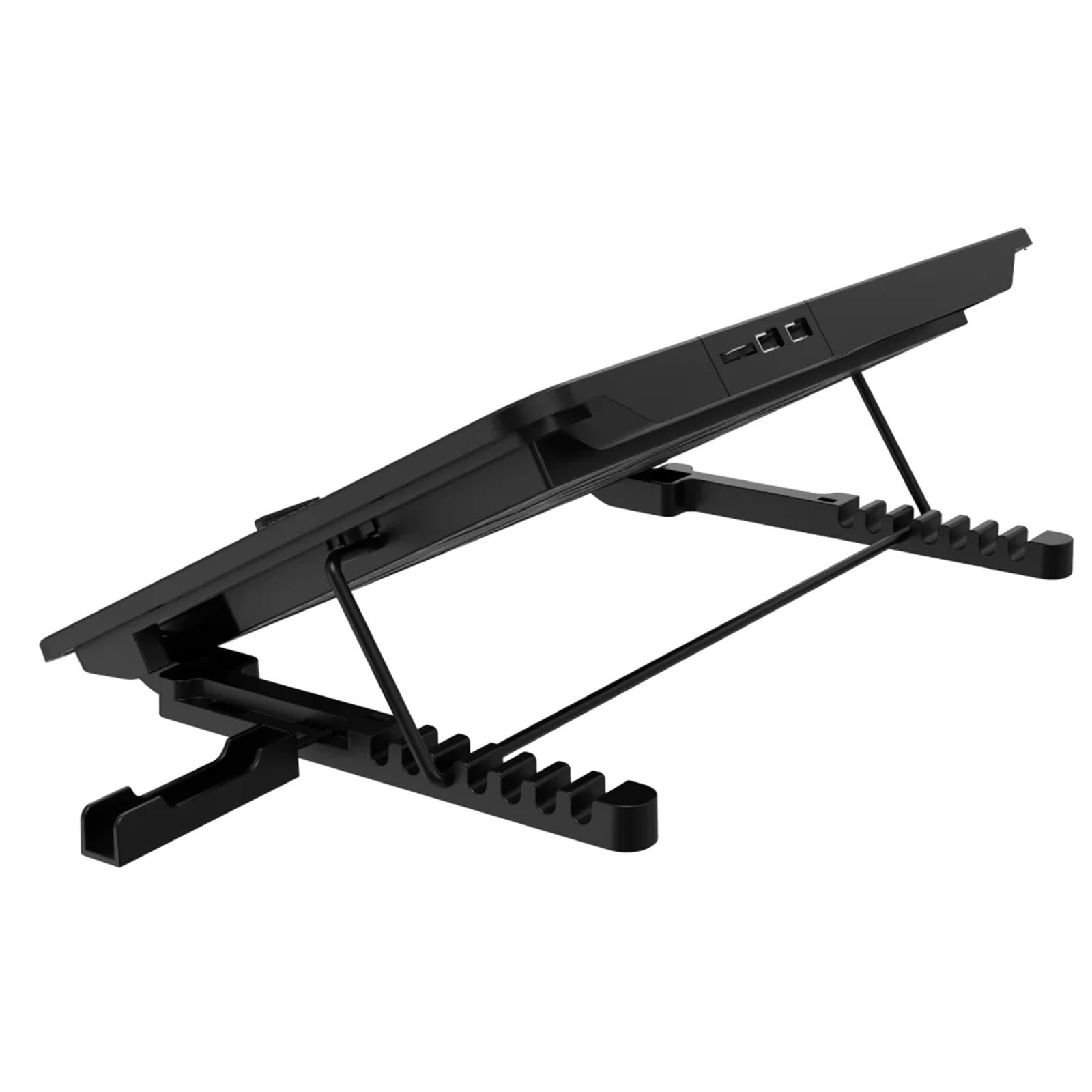 RAPOO CF300 Laptop 8 Fans Cooling Pad with 6-Level Adjustable Silent and Multi-Functional Phone Stand for Laptops up to 17 Inches Black 4 RAPOO CF300 Laptop 8 Fans Cooling Pad with 6-Level Adjustable Silent and Multi-Functional Phone Stand for Laptops up to 17 Inches Black - Image 4