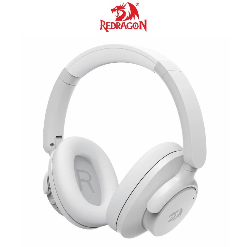 Redragon H610 VIBECORE ANC Bluetooth Wireless Headset White Dual Options Wired and BT with Mic 1 Redragon H610