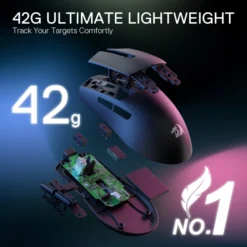 Alternative view of Redragon M724 K1NG 1K Hz Wired Gaming Mouse 12,400 Dpi Ultra Light Weight 5 Programmable Buttons