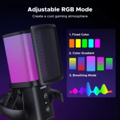 UGREEN 65629 Noise-Cancelling RGB USB Desktop Microphone – CM581 - Image 5