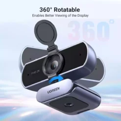 Alternative view of UGREEN 25442 2K USB Webcam Full HD 1080P for PC, Autofocus with Privacy Cover and Dual Noise Cancelling Mics for Streaming, Conferencing, Calling, Zoom, Skype, Teams