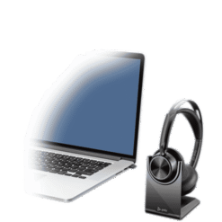 Alternative view of Poly Voyager Focus 2 Type-C Wireless Headset OPEN BOX with Charging Stand Connect to PC/Mac and mobile phones