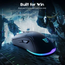 ONIKUMA CW917 Dual Mode Wireless RGB Gaming Mouse Black 4800 DPI Rechargeable 6 Buttons Reliable Power Capacity - Image 3