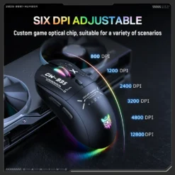 ONIKUMA CW935 Tri-Mode RGB Wireless Gaming Mouse Black with 12800Dpi 1000Hz Polling Rate & 6-Level DPI 10 ONIKUMA CW935 Tri-Mode RGB Wireless Gaming Mouse Black with 12800Dpi 1000Hz Polling Rate & 6-Level DPI - Image 4