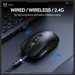 ONIKUMA DM07 Tri-Mode RGB Wireless Gaming Mouse Black with PAW3311 Sensor 12800Dpi 1000Hz Polling Rate & 6-Level DPI 12 ONIKUMA DM07 Tri-Mode RGB Wireless Gaming Mouse Black with PAW3311 Sensor 12800Dpi 1000Hz Polling Rate & 6-Level DPI - Image 5