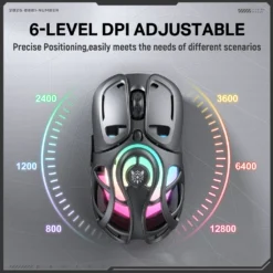 ONIKUMA DM02 Tri-Mode RGB Wireless Gaming Mouse 12800Dpi Lightweight Honeycomb Shell 1000Hz Polling Rate & 6-Level DPI 12 ONIKUMA DM02