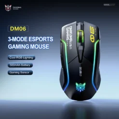 ONIKUMA DM06 Tri-Mode Wireless RGB Gaming Mouse Black with 12800Dpi and 1000Hz Polling Rate Rechargeable 9 ONIKUMA DM06 Tri-Mode Wireless RGB Gaming Mouse Black with 12800Dpi and 1000Hz Polling Rate Rechargeable - Image 3