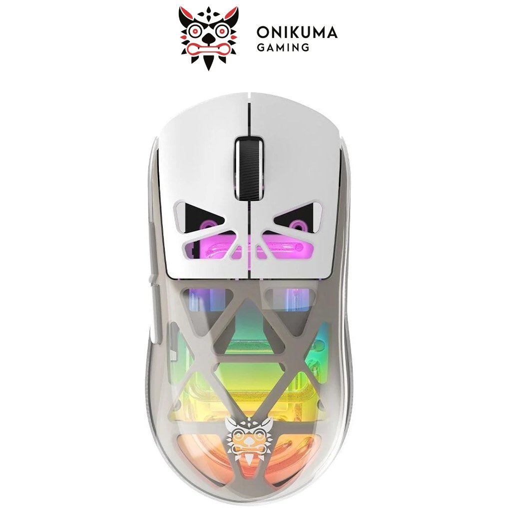 ONIKUMA CW930 Tri-Mode Wireless RGB Gaming Mouse White with 400Dpi and 11 RGB Lighting Modes 500mAH Battery 1 ONIKUMA CW930