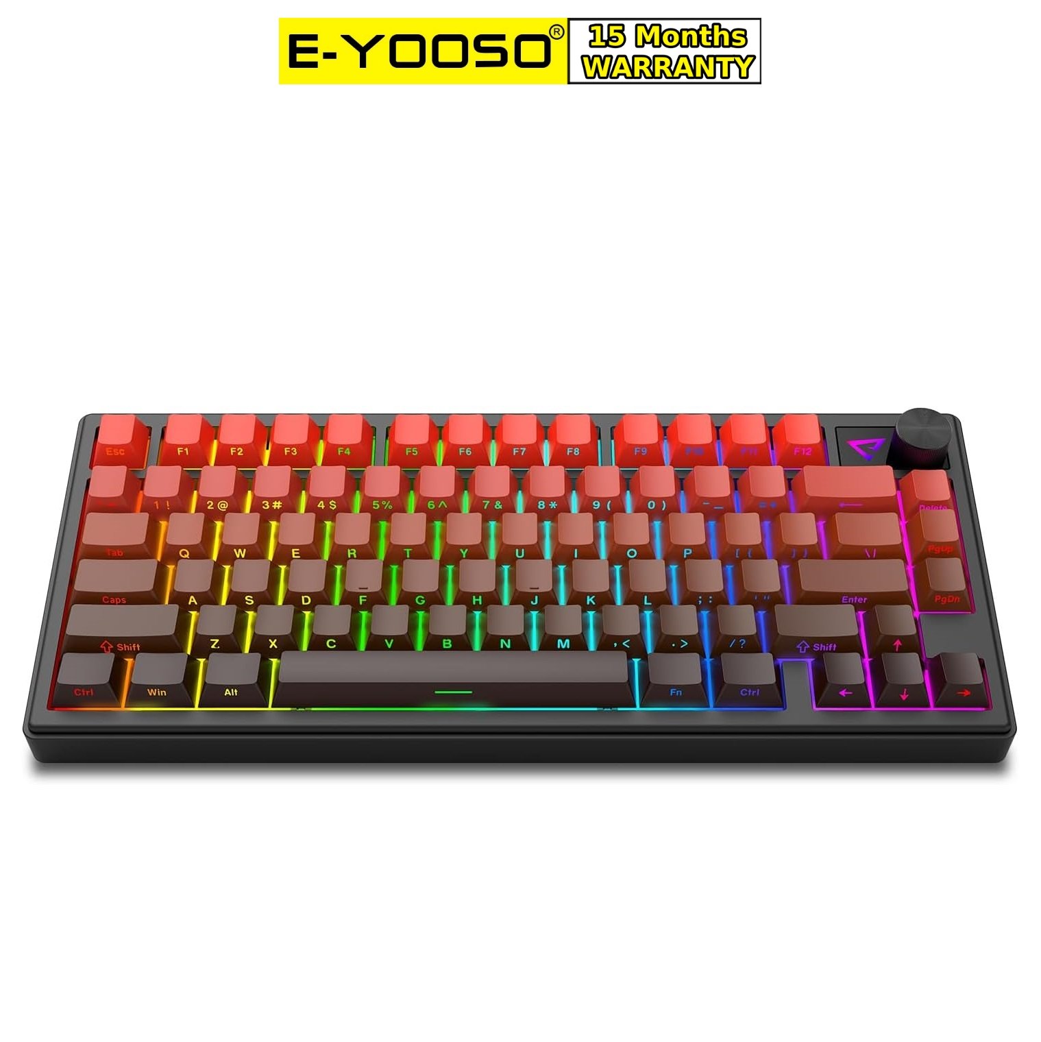 E-Yooso Z-79 Pro RGB Tri-Mode Mechanical Keyboard Gradient Red 79-Keys with Mint Mambo Switch Side Printed Keycaps 1 E-Yooso Z-79 Pro