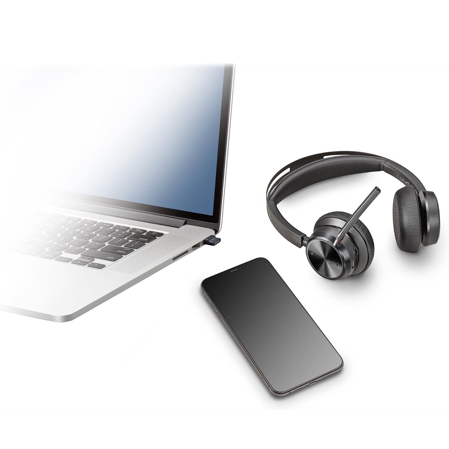 Poly Voyager Focus 2 UC USB Wireless Headset OPEN BOX (Plantronics) Bluetooth Dual-Ear (Stereo) Headset with Boom Mic PC/Mac Compatible - Active Noise Canceling - Works with Teams (Certified), Zoom & more 6 Poly Voyager Focus 2 UC
