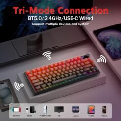 E-Yooso Z-79 Pro RGB Tri-Mode Mechanical Keyboard Gradient Red 79-Keys with Mint Mambo Switch Side Printed Keycaps 12 E-Yooso Z-79 Pro RGB Tri-Mode Mechanical Keyboard Gradient Red 79-Keys with Mint Mambo Switch Side Printed Keycaps - Image 6