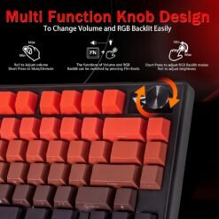 E-Yooso Z-79 Pro RGB Tri-Mode Mechanical Keyboard Gradient Red 79-Keys with Mint Mambo Switch Side Printed Keycaps 9 E-Yooso Z-79 Pro RGB Tri-Mode Mechanical Keyboard Gradient Red 79-Keys with Mint Mambo Switch Side Printed Keycaps - Image 3