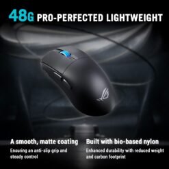 ASUS ROG Harpe II Ace Wireless Esports Gaming Mouse P723 8k Hz Polling 48g Lightweight, Tri-Mode Connectivity, 42K DPI 101Hr Battery Black - Image 3