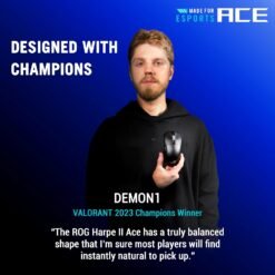 Alternative view of ASUS ROG Harpe II Ace Wireless Esports Gaming Mouse P723 8k Hz Polling 48g Lightweight, Tri-Mode Connectivity, 42K DPI 101Hr Battery Black