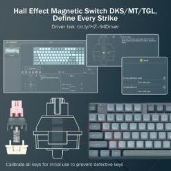 E-YOOSO HZ-94 Rapid Trigger Gaming Keyboard 8k Hz Polling Rate with Magnetic Red Switches Gray/Black 7 E-YOOSO HZ-94 Rapid Trigger Gaming Keyboard 8k Hz Polling Rate with Magnetic Red Switches Gray/Black - Image 3