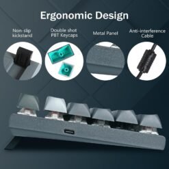E-YOOSO HZ-94 Rapid Trigger Gaming Keyboard 8k Hz Polling Rate with Magnetic Red Switches Gray/Black 9 E-YOOSO HZ-94