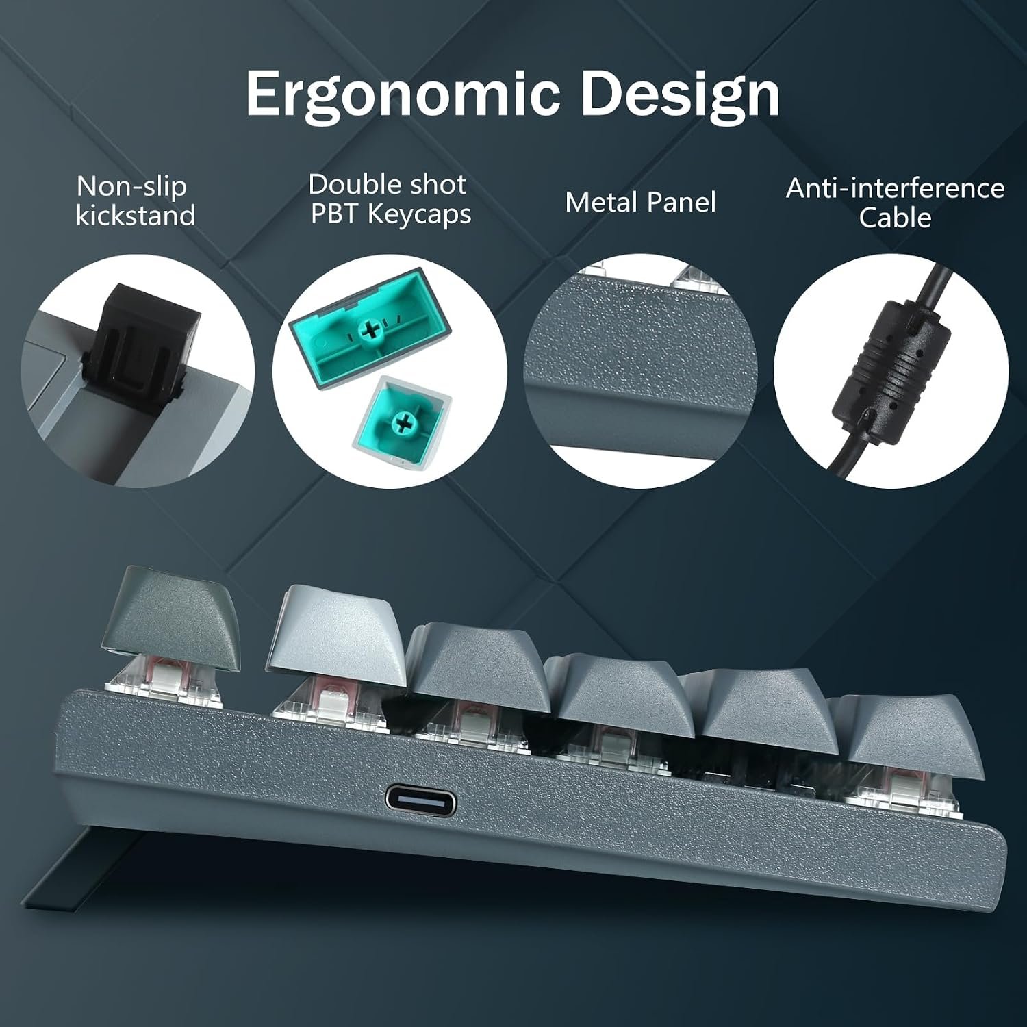 E-YOOSO HZ-94 Rapid Trigger Gaming Keyboard 8k Hz Polling Rate with Magnetic Red Switches Gray/Black 5 E-YOOSO HZ-94