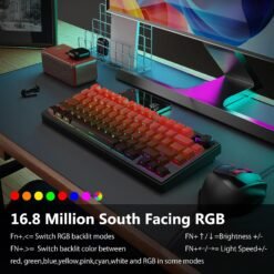 E-Yooso Z-79 Pro RGB Tri-Mode Mechanical Keyboard Gradient Red 79-Keys with Mint Mambo Switch Side Printed Keycaps 10 E-Yooso Z-79 Pro RGB Tri-Mode Mechanical Keyboard Gradient Red 79-Keys with Mint Mambo Switch Side Printed Keycaps - Image 4