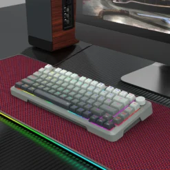 E-YOOSO HZ-82 RGB Wired Mechanical Gaming Keyboard with Red Magnetic Switches 82-Keys Gradient Grey - Image 6