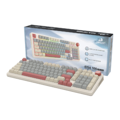 Redragon K768 EISA 100 Retro RGB Tri-Mode Wireless Mechanical Gaming Keyboard White Grey Red with Custom Yolk Linear Switch 13 Redragon K768