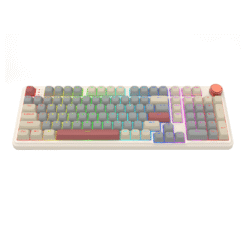 Redragon K768 EISA 100 Retro RGB Tri-Mode Wireless Mechanical Gaming Keyboard White Grey Red with Custom Yolk Linear Switch 10 Redragon K768 EISA 100 Retro RGB Tri-Mode Wireless Mechanical Gaming Keyboard White Grey Red with Custom Yolk Linear Switch - Image 4