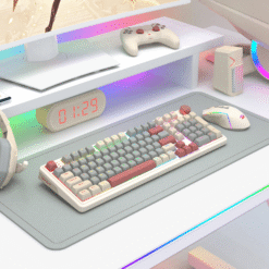 Redragon K768 EISA 100 Retro RGB Tri-Mode Wireless Mechanical Gaming Keyboard White Grey Red with Custom Yolk Linear Switch 11 Redragon K768 EISA 100 Retro RGB Tri-Mode Wireless Mechanical Gaming Keyboard White Grey Red with Custom Yolk Linear Switch - Image 5