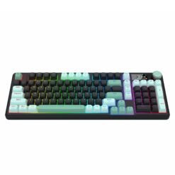 Redragon K768 PRO EISA 100 Tri-mode Wireless RGB Gaming Keyboard Black Green with TFT Screen & Knob Custom Yolk Liner Switches - Image 3