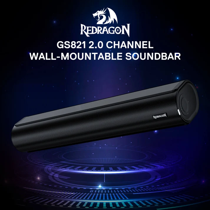 Redragon GS821 AIRBURST Bluetooth Gaming Speaker Soundbar with Remote BT 5.3 & Wired Optical/HDMI ARC/AUX/USB Connection Support 13 Redragon GS821