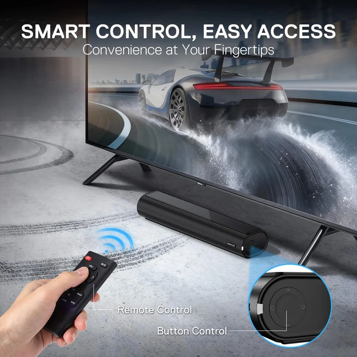 Redragon GS821 AIRBURST Bluetooth Gaming Speaker Soundbar with Remote BT 5.3 & Wired Optical/HDMI ARC/AUX/USB Connection Support 18 Redragon GS821