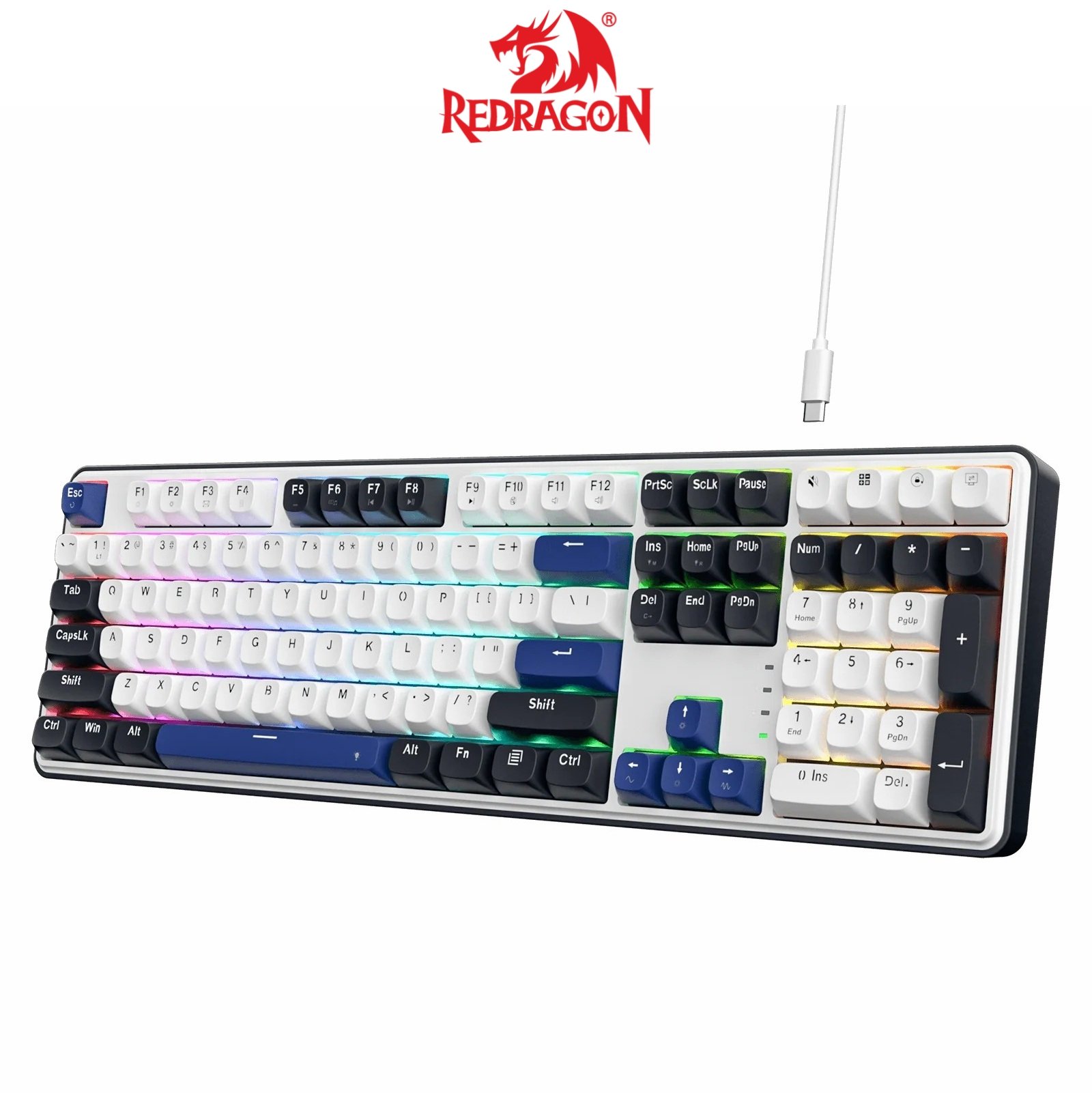 Redragon K689 WYVERN RGB Wired Mechanical Keyboard Full Size Upgraded Hot-swappable Socket Custom Linear Switch 1 Redragon K689