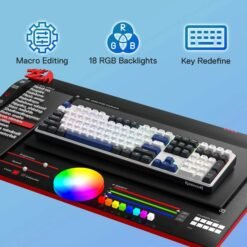 Alternative view of Redragon K689 WYVERN RGB Wired Mechanical Keyboard Full Size Upgraded Hot-swappable Socket Custom Linear Switch