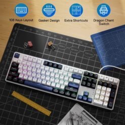 Redragon K689 WYVERN RGB Wired Mechanical Keyboard Full Size Upgraded Hot-swappable Socket Custom Linear Switch 11 Redragon K689