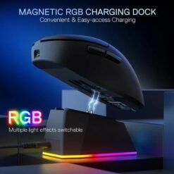 Alternative view of Redragon M998 STD EBONY Tri-Mode Wireless Gaming Mouse with RGB Charging Dock 24000Dpi 5 Programmable Buttons