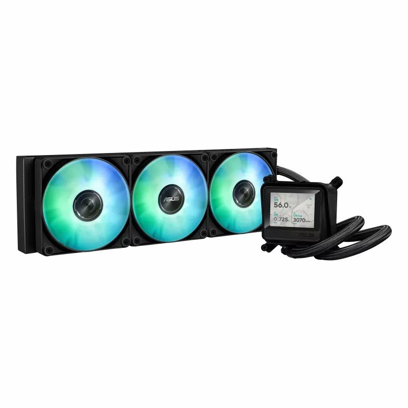 ASUS MAX Gaming LC 360 ARGB LCD Black all-in-one CPU liquid Cooler with advanced cooling performance, vivid 2.4” IPS screen, pre-installed ARGB fans and Aura lighting 3 ASUS MAX Gaming LC 360 ARGB LCD Black all-in-one CPU liquid Cooler with advanced cooling performance, vivid 2.4” IPS screen, pre-installed ARGB fans and Aura lighting - Image 3