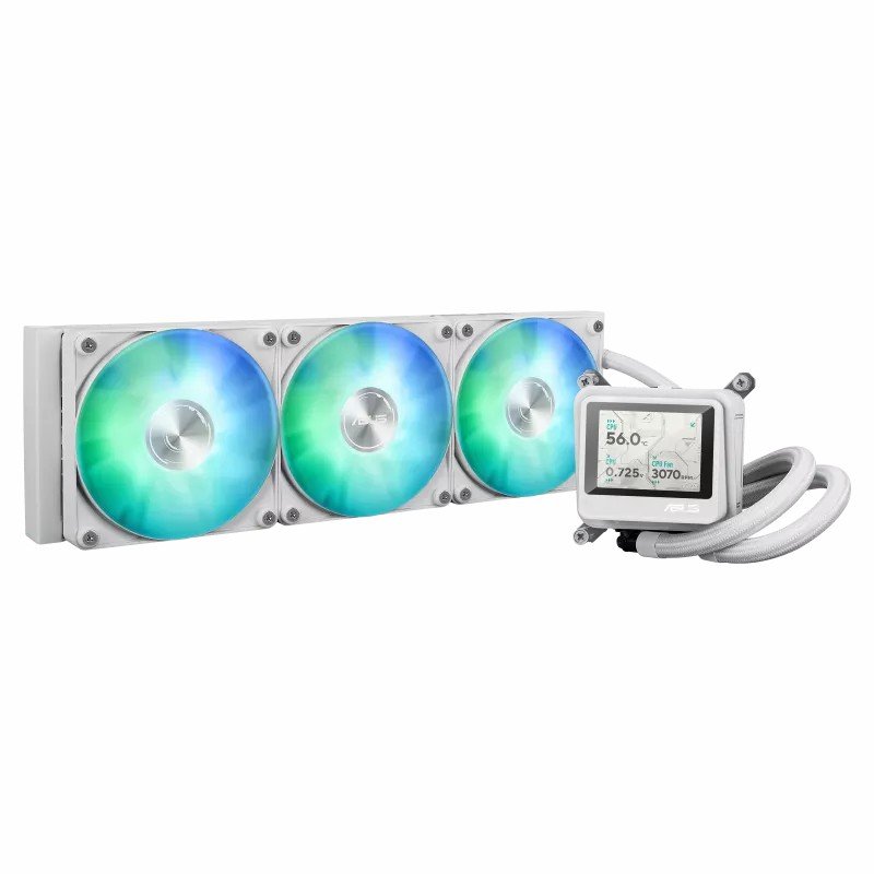 ASUS MAX Gaming LC 360 ARGB LCD White all-in-one CPU liquid Cooler with advanced cooling performance, vivid 2.4” IPS screen, pre-installed ARGB fans and Aura lighting 2 ASUS MAX Gaming LC 360 ARGB LCD White all-in-one CPU liquid Cooler with advanced cooling performance, vivid 2.4” IPS screen, pre-installed ARGB fans and Aura lighting - Image 2