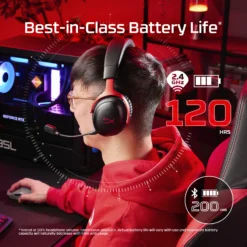 Alternative view of HyperX Cloud III S Wireless Gaming Headset OPEN BOX Bluetooth and 2.4Ghz Wireless Up to 120 Hours of Battery Life