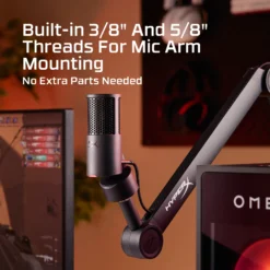HyperX SoloCast 2 USB Microphone OPEN BOX Clear Sound with Built-in Shock Mount & Pop Filter - Image 6