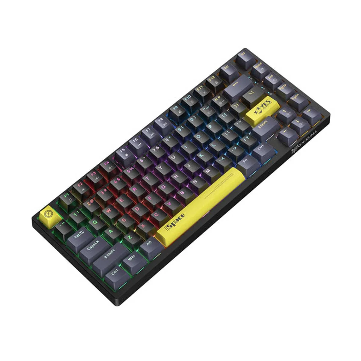 ONIKUMA G52 Wired Mechanical Gaming Keyboard with Red Switches and Multimedia Volume Knob 82-Key Compact Layout Rainbow Backlit 3 ONIKUMA G52 Wired Mechanical Gaming Keyboard with Red Switches and Multimedia Volume Knob 82-Key Compact Layout Rainbow Backlit - Image 3